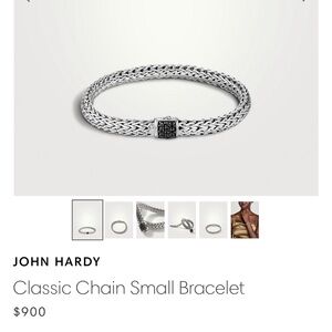 John Hardy classic chain bracelet silver and onyx